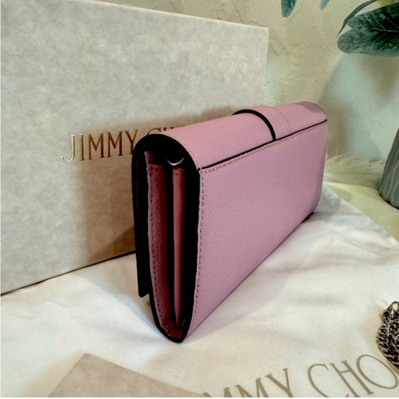 JIMMY CHOO Cheri Wallet on Chain w/Dust Bag, Authentic. Full Inclusion, EUC - Picture 10 of 12